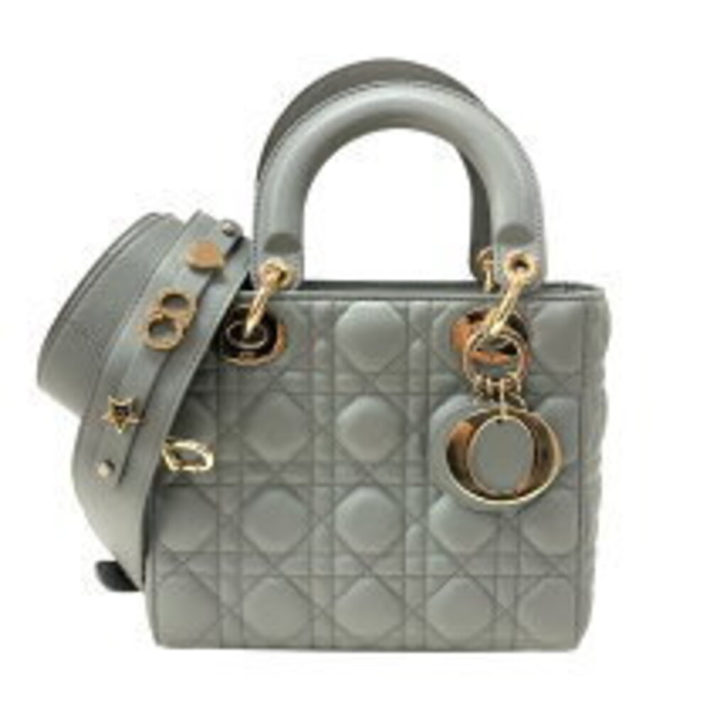 Christian Dior Lady Gray Cannagerum Handbag